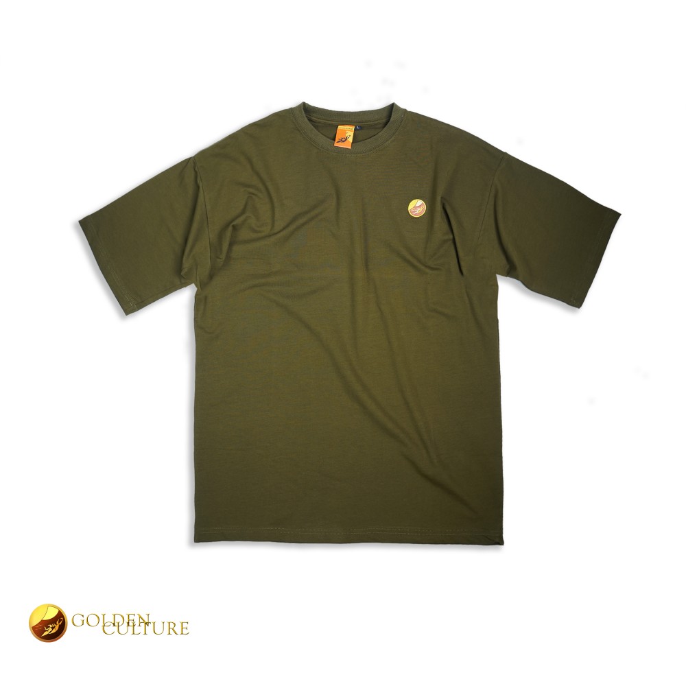 Golden Culture Oversized Premium Loop Cotton Boy T-shirt (Army Green)